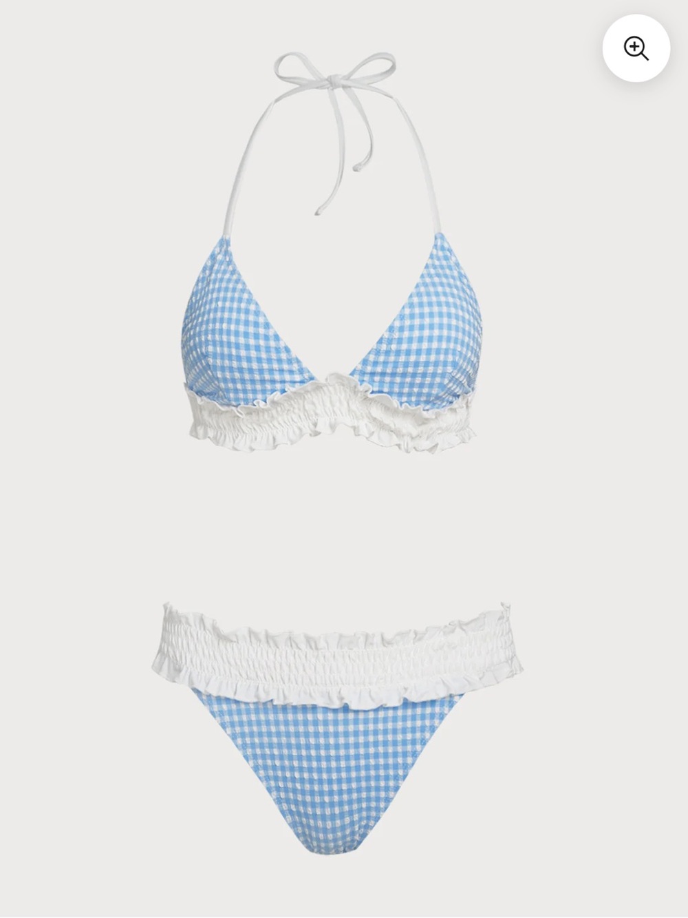 ❤️SOLD❤️ Samiol Blue Contrast Color Cute Bikini Set